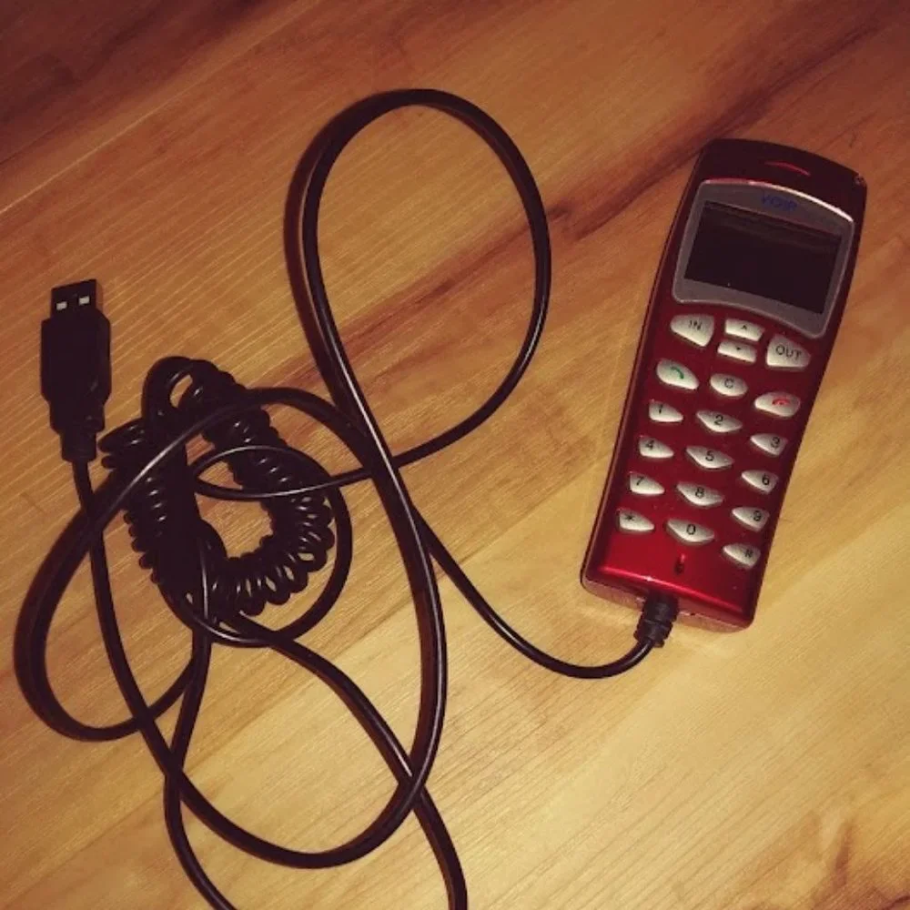 USB VOIP Retro Red Handset Phone Cell Accessories